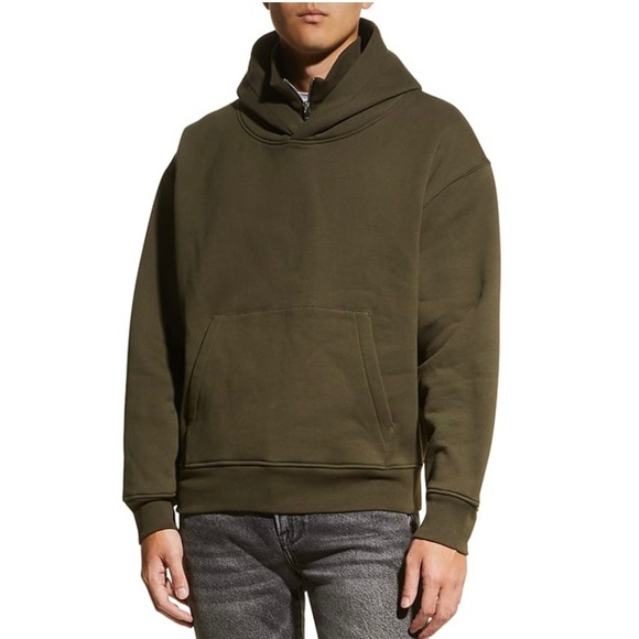 FRAME MEN’s Hooded Zip-Collar Sweatshirt - LARGE - Picture 3 of 7